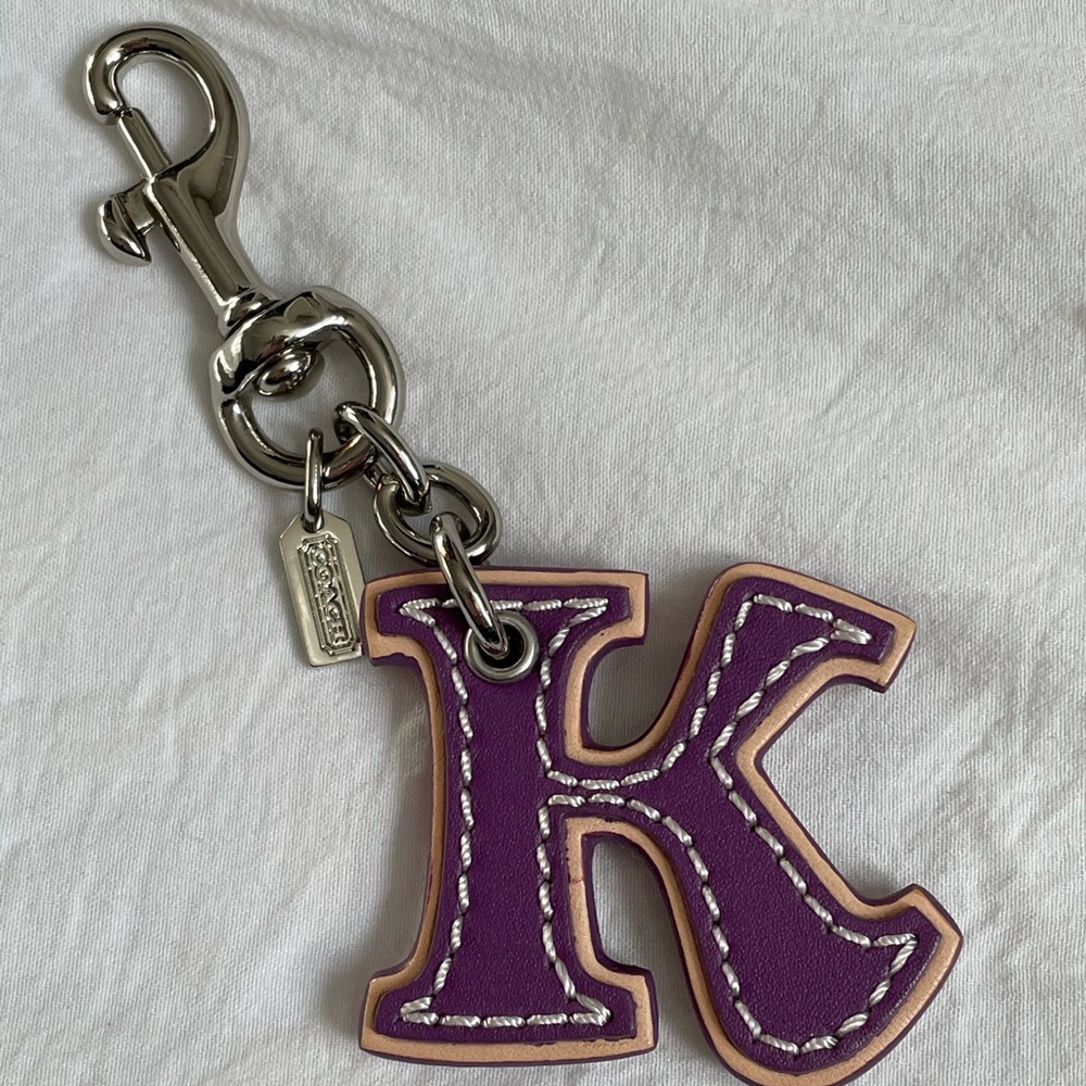 Coach Initial "K" Keychain